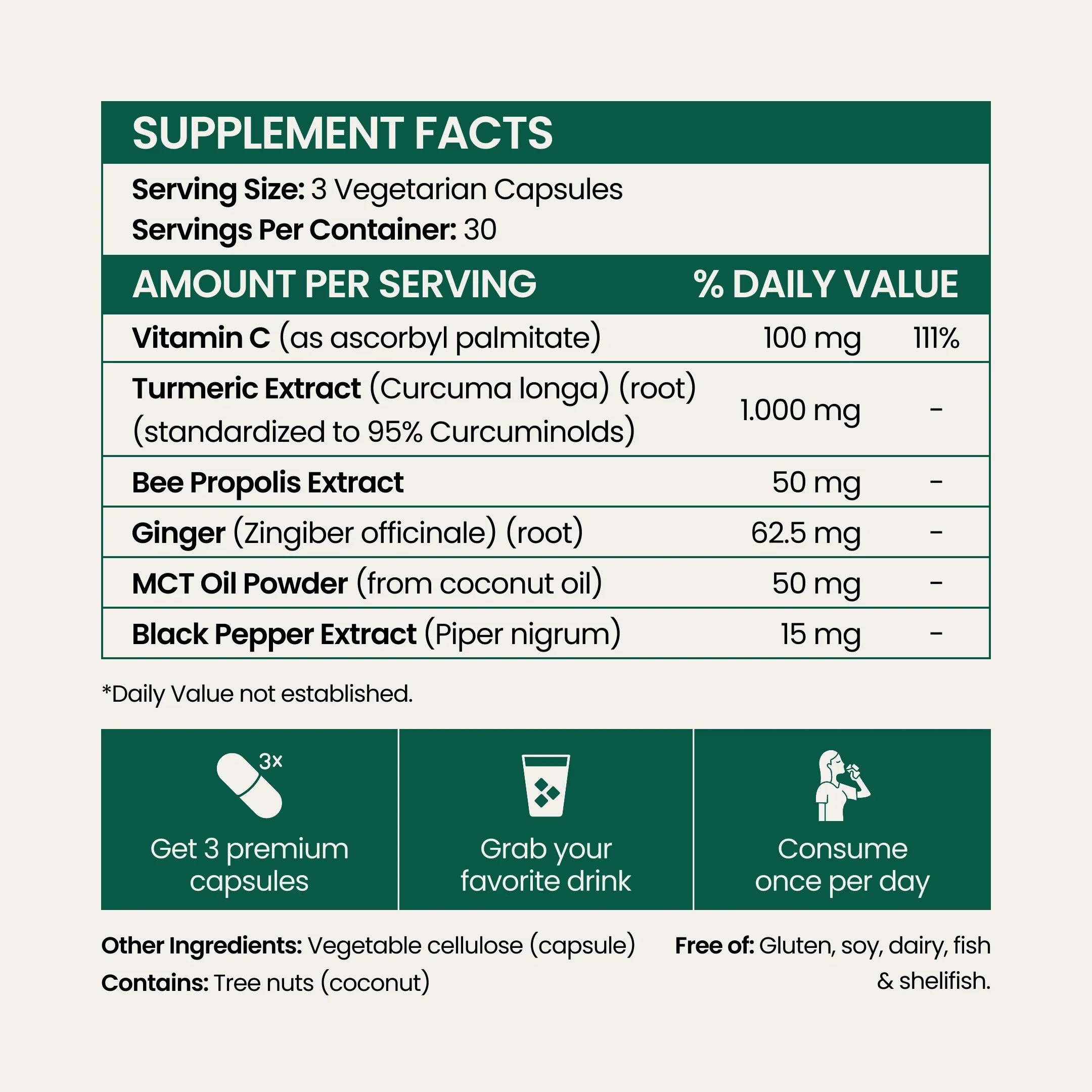 Pure Turmeric Curcumin Capsules (1,000mg)